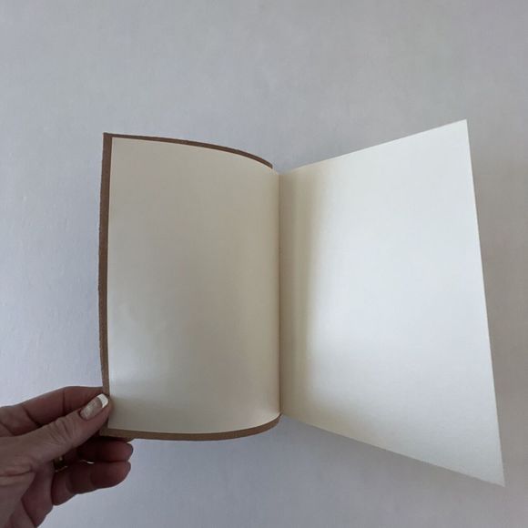 New Genuine Leather Made in Italy World Map Beautiful Lined Notebook - Brown - Picture 9 of 10